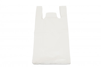 11" x 17" x 21" (280 x 420 x 550mm) White Vest Carrier Bags - 402245