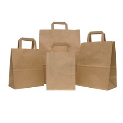 Brown Kraft Carrier Bags Internal Handle