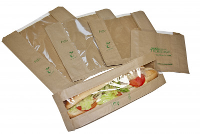 Brown Kraft Degradable Window Bags